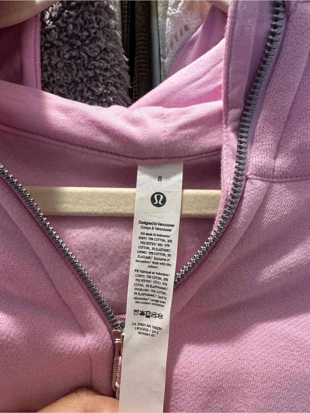 Lululemon cropped hoodie vita pink - Size 8